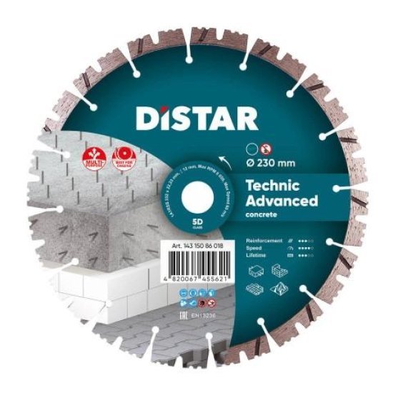 Круг алмазний відрізний 1A1RSS 232 Distar TECHNIC ADVANCED