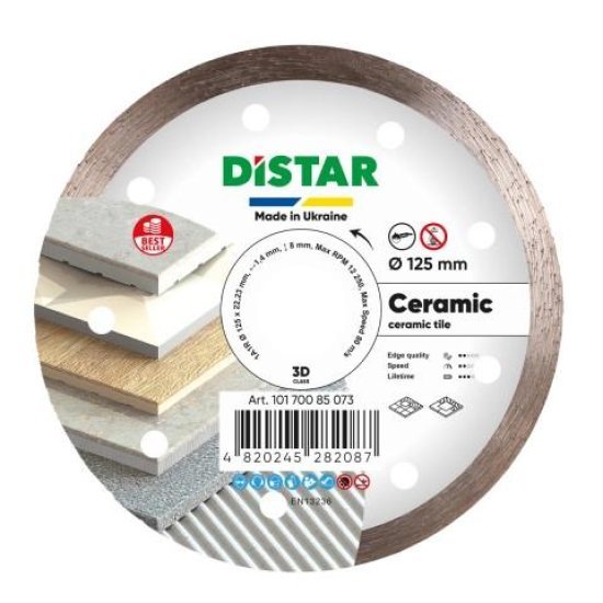 Круг алмазний відрізний 1A1R 125 Distar CERAMIC