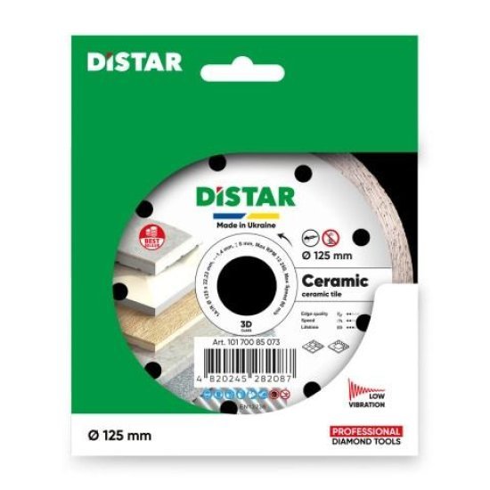 Круг алмазний відрізний 1A1R 125 Distar CERAMIC