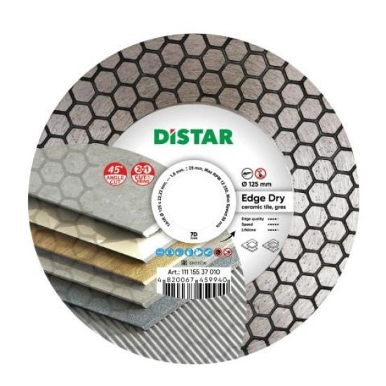 Круг алмазний відрізний 1A1R 125 Distar EDGE DRY
