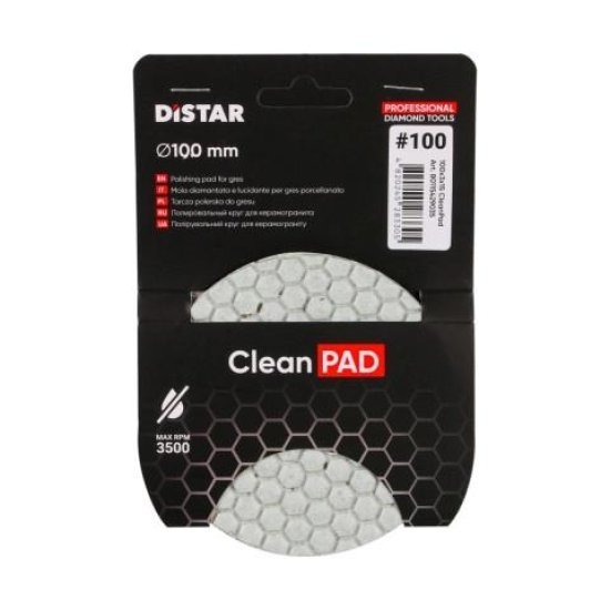 Круг алмазний полірувальний 100X3X15 Distar CLEANPAD #100
