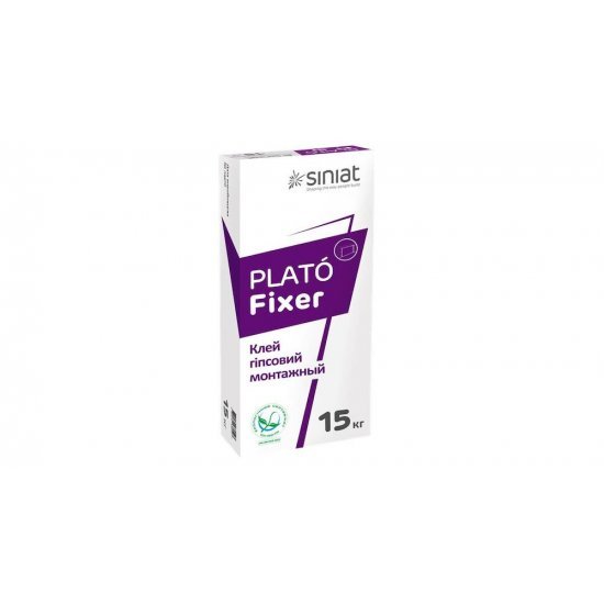 Siniat PLATO FIXER  Клей для гіпсокартону та гіпсових виробів, 15 кг